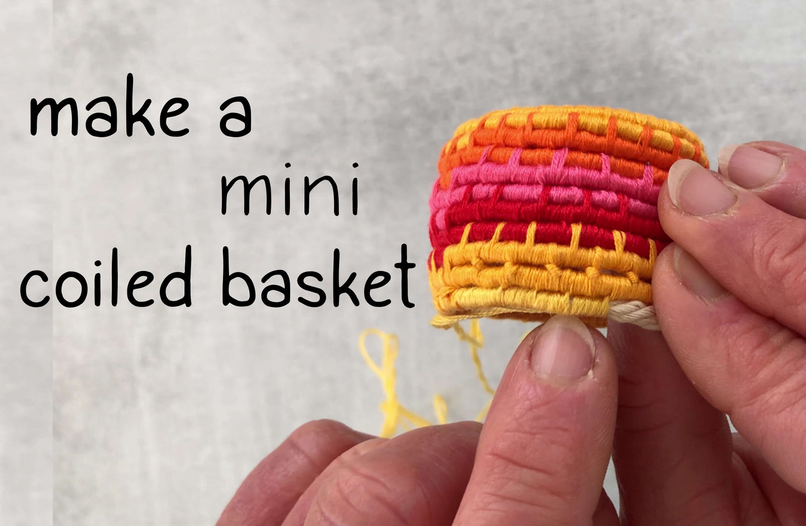 Make a Coiled Basket with Embroidery Floss