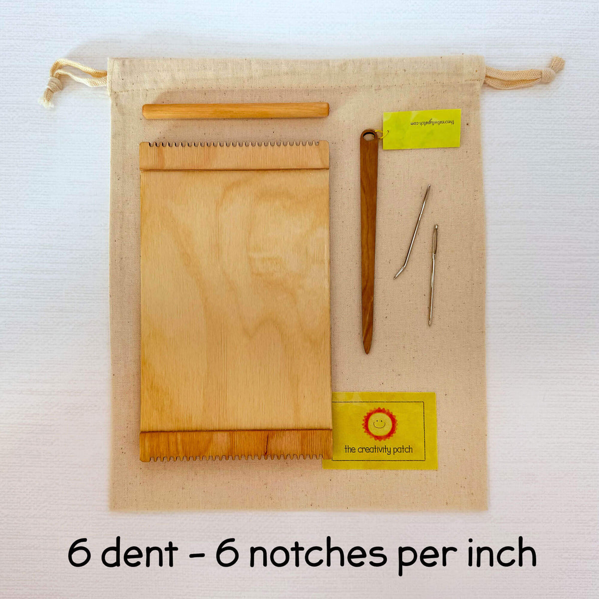 Sheila Loom Kit - Small Wooden Loom - 5x8.5 Inches - 6 Dent