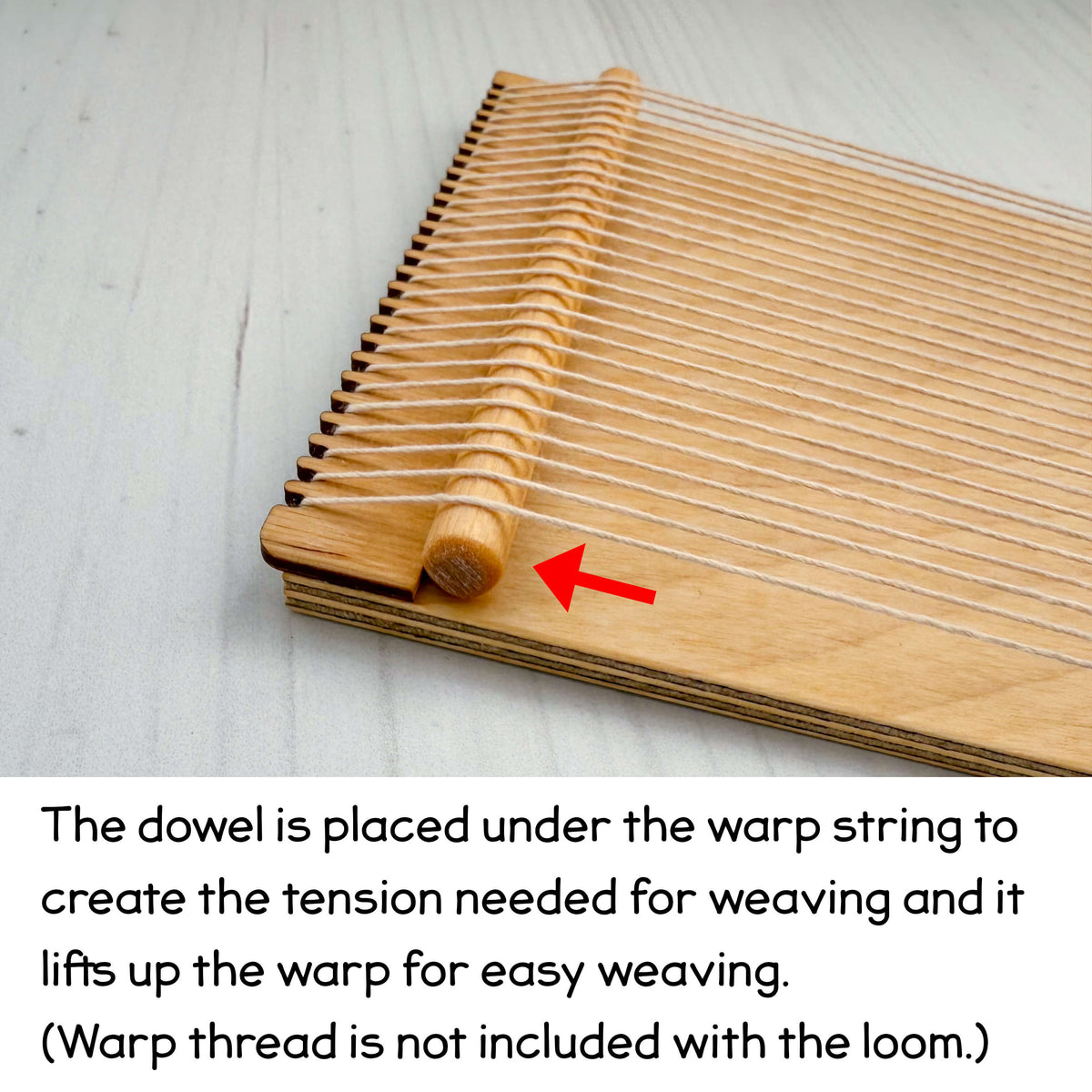 Sheila Loom Kit - Small Wooden Loom - 5x8.5 Inches - 6 Dent