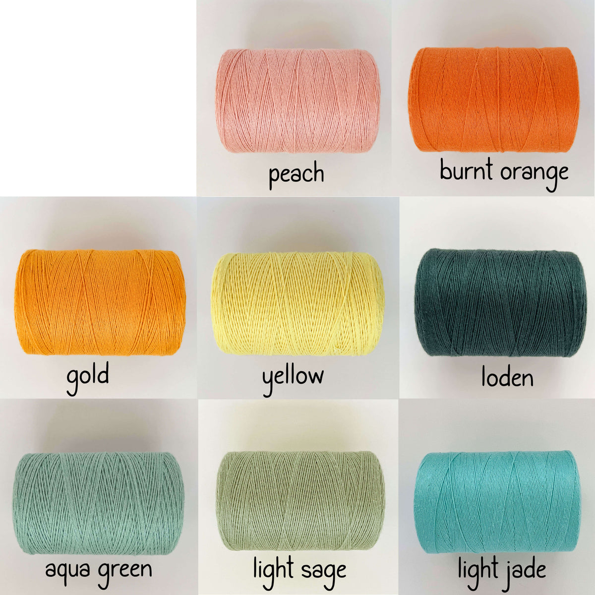 8/4 Cotton Warp Yarn - Natural and Colors