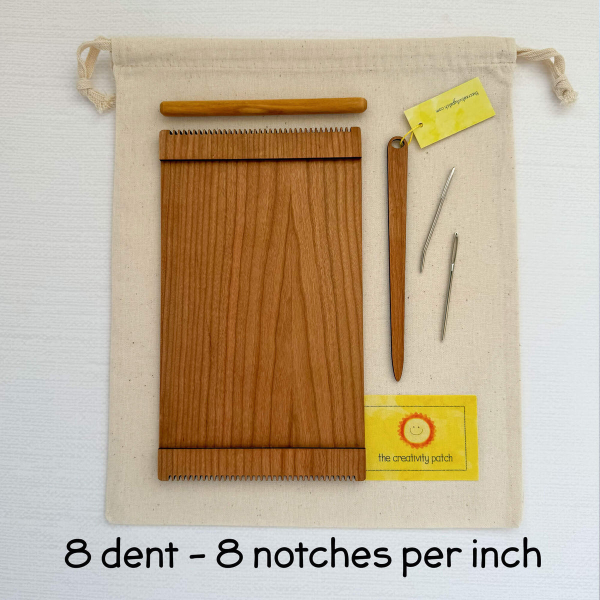 Sheila Loom Kit - Small Wooden Loom - 5x8.5 Inches - 8 Dent