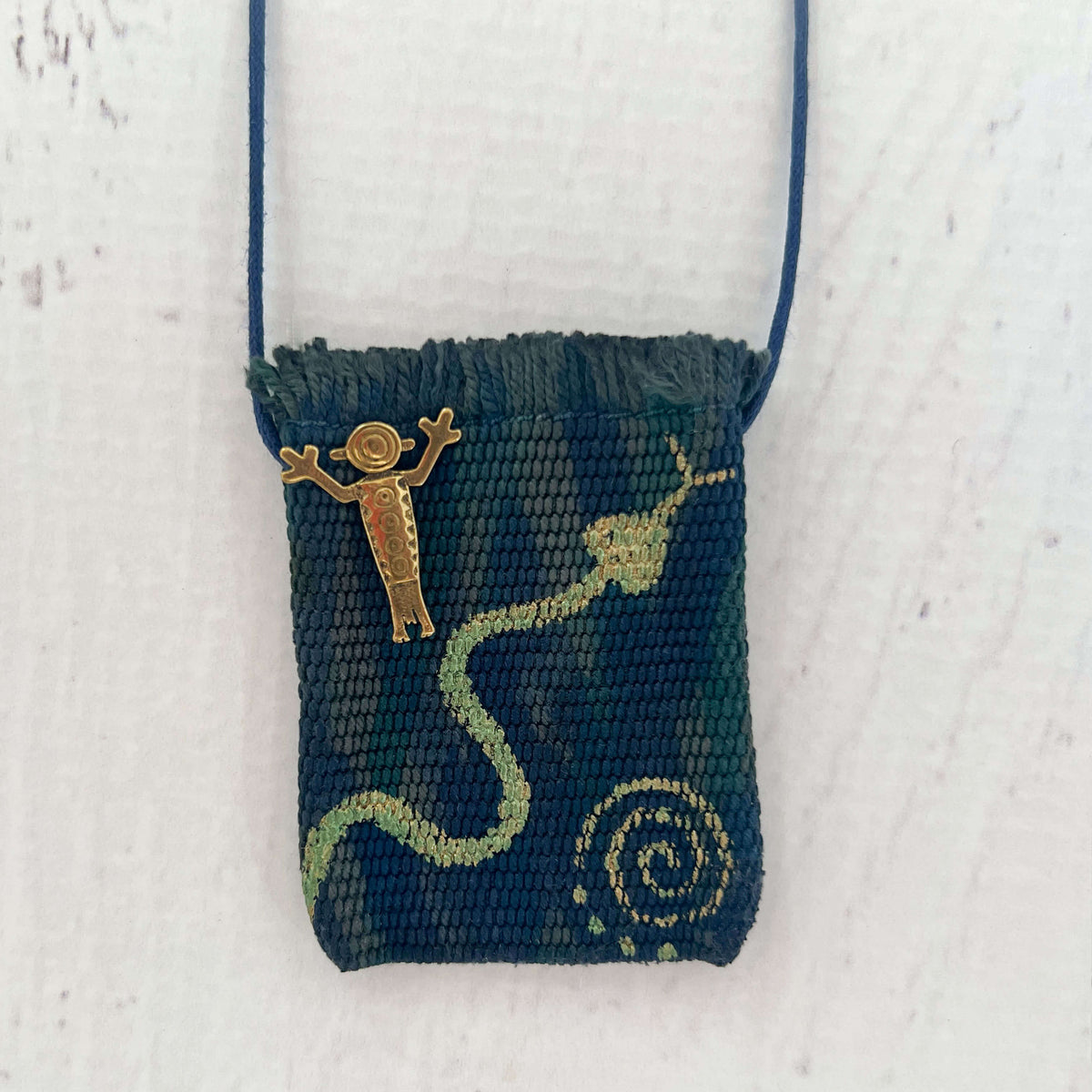 Handwoven Silk Amulet Bag - Snake