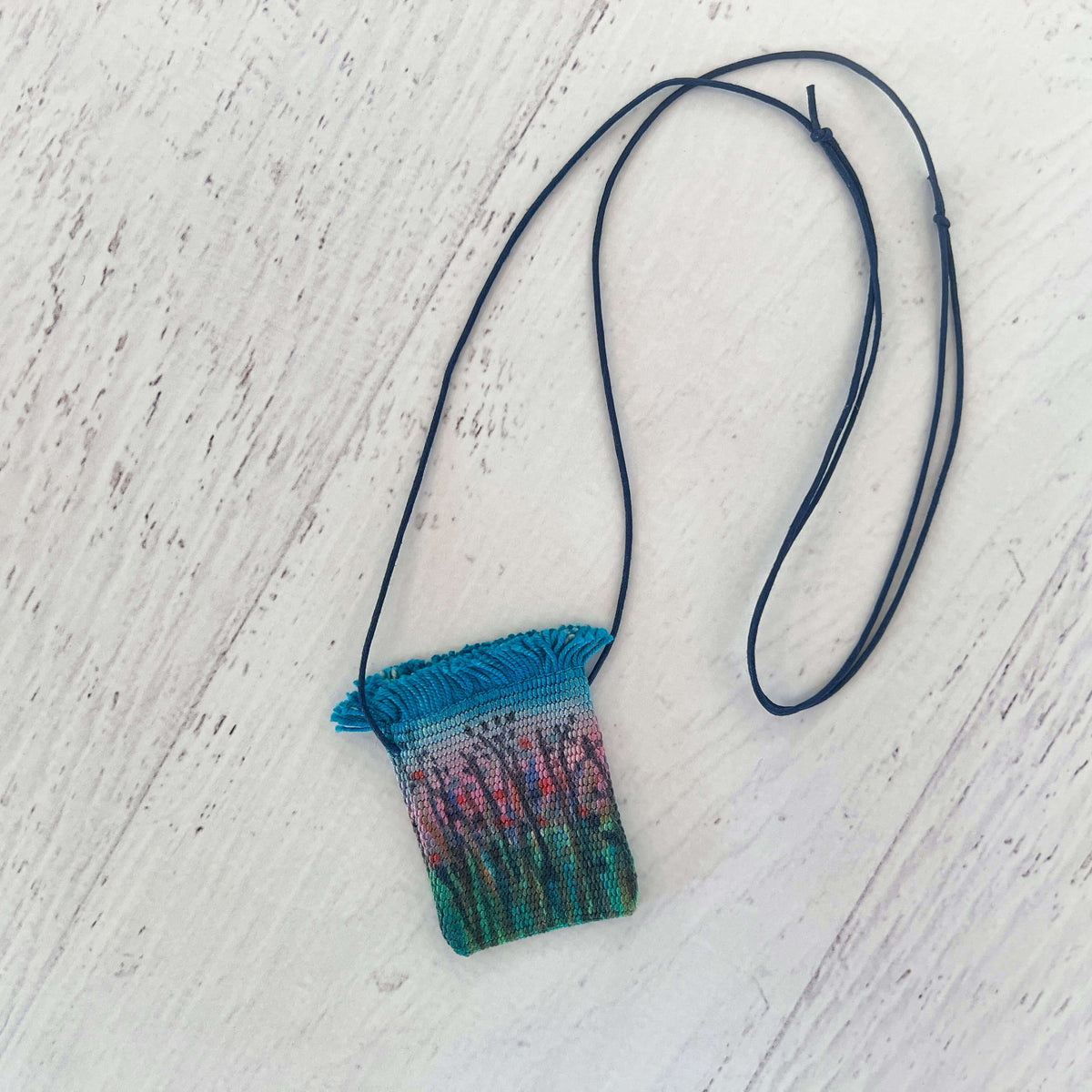 Handwoven Silk Amulet Bag - Field Sunset
