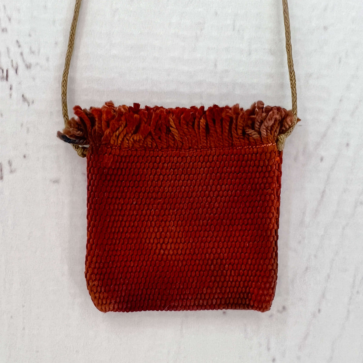 Handwoven Silk Amulet Bag - Mountain Goat