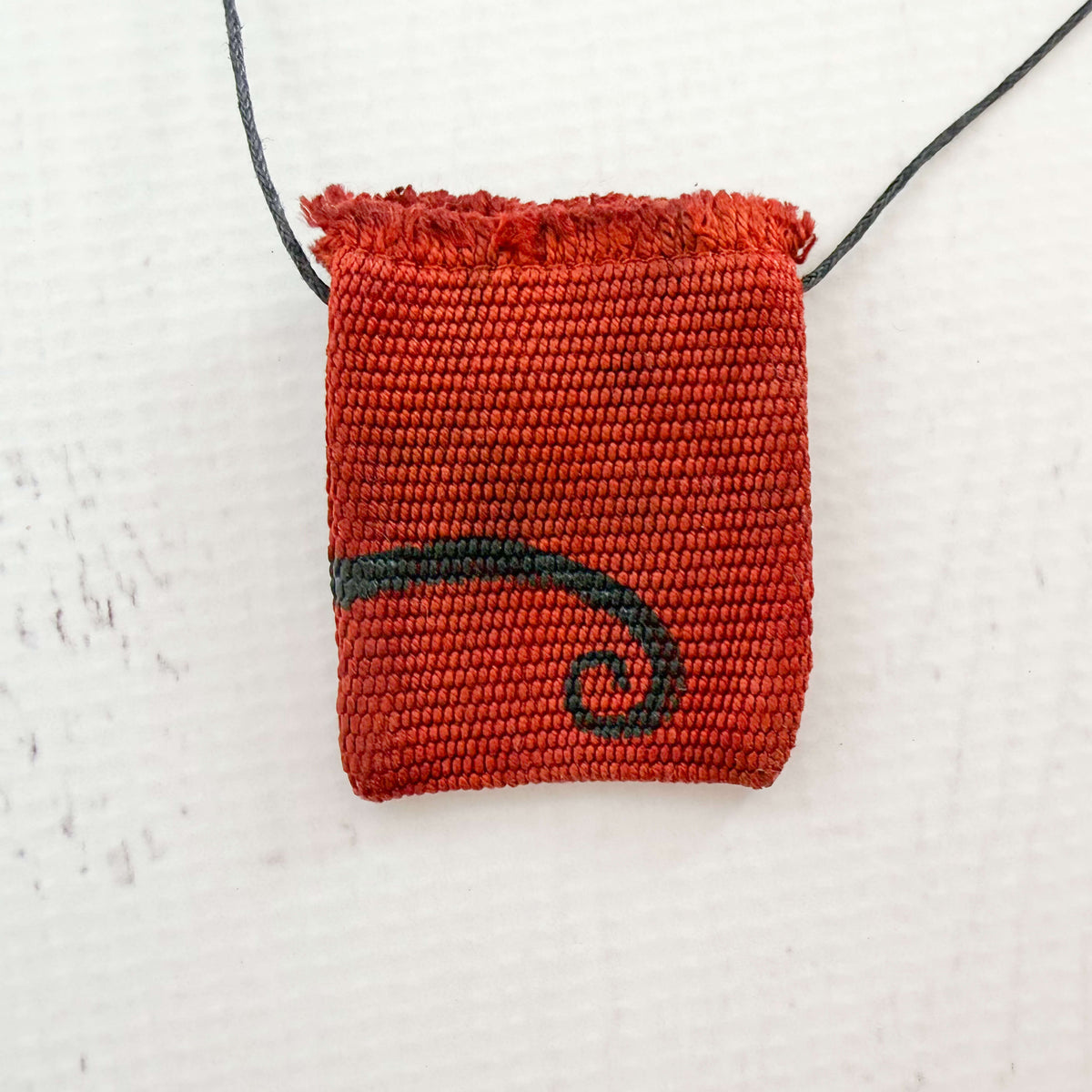 Handwoven Silk Amulet Bag - Snake and Spiral