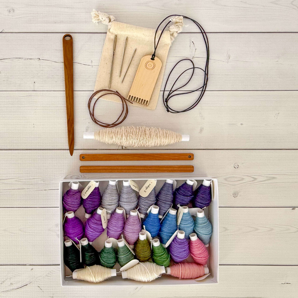 Moon and Mountains Yarn Kit + Weaving Supplies and Loom