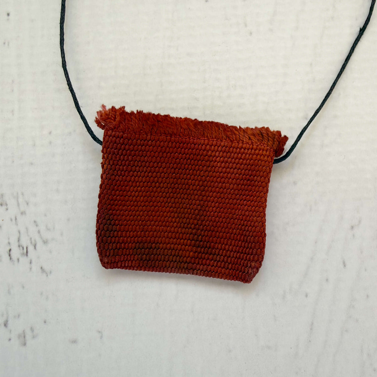 Handwoven Silk Amulet Bag - Small Mountain Goat Petroglyph