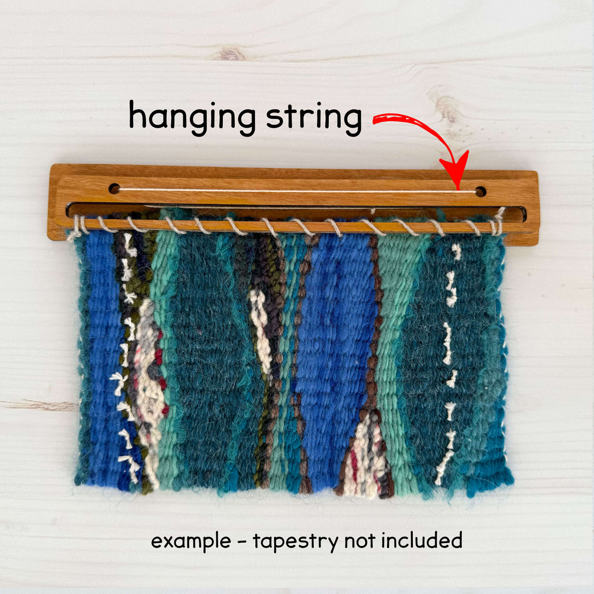 Wood Hanger - Hidden Hanging String - 9.25 Inches Wide