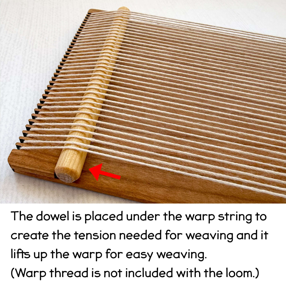 Sheila Loom Kit - Small Wooden Loom - 5x8.5 Inches - 8 Dent