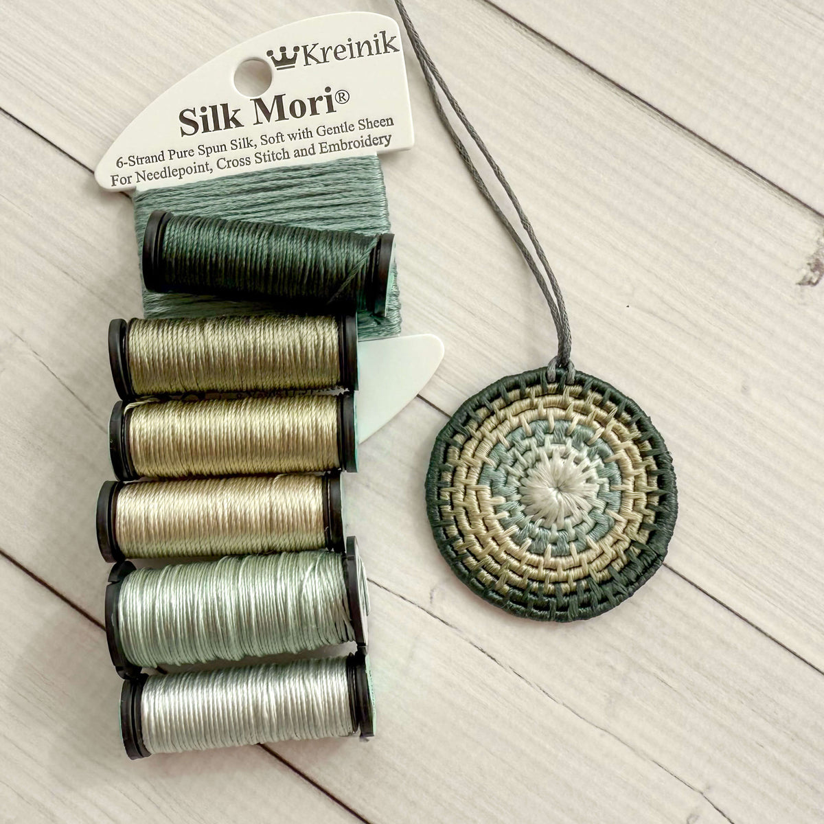 Silk Coiled Pendant Kit - Green