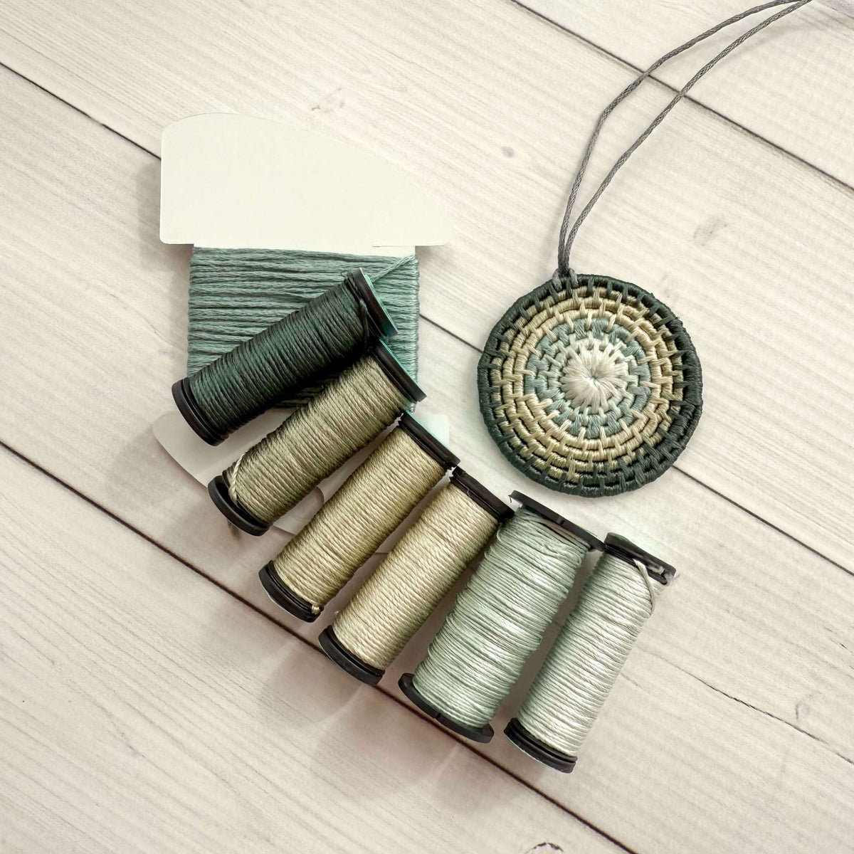 Silk Coiled Pendant Kit - Green