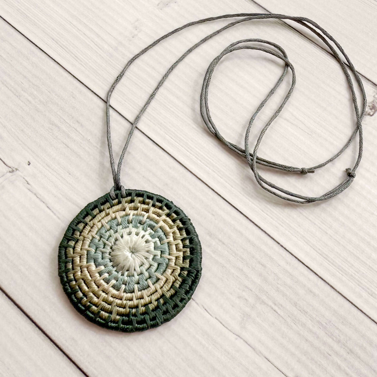 Silk Coiled Pendant Kit - Green