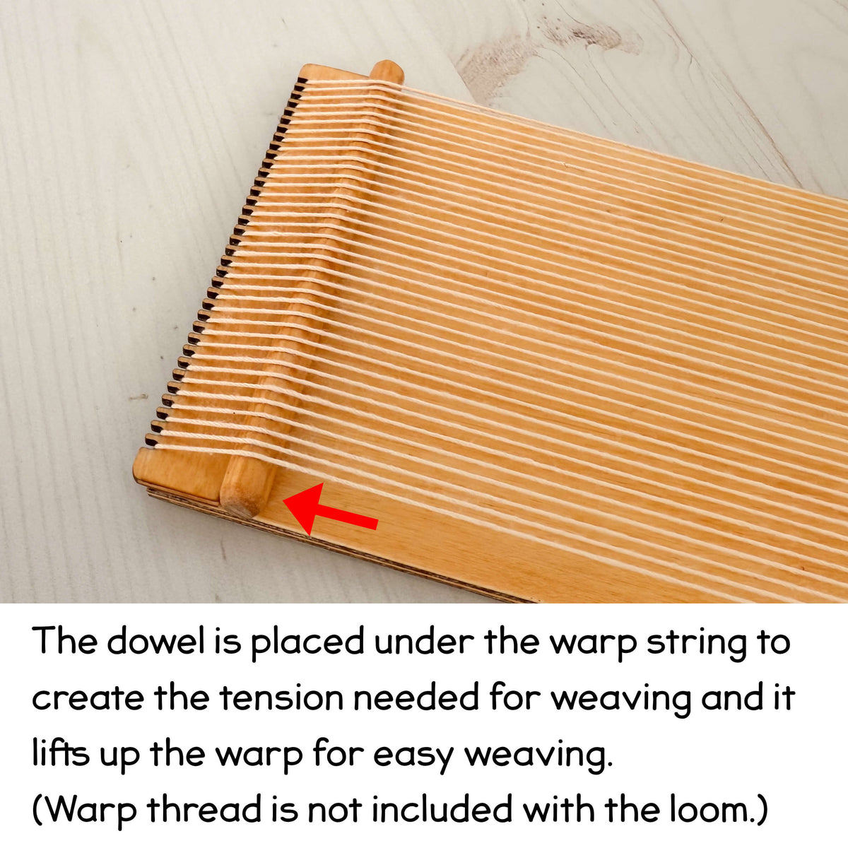 Sheila Loom Kit - Small Wooden Loom - 5x8.5 Inches - 8 Dent