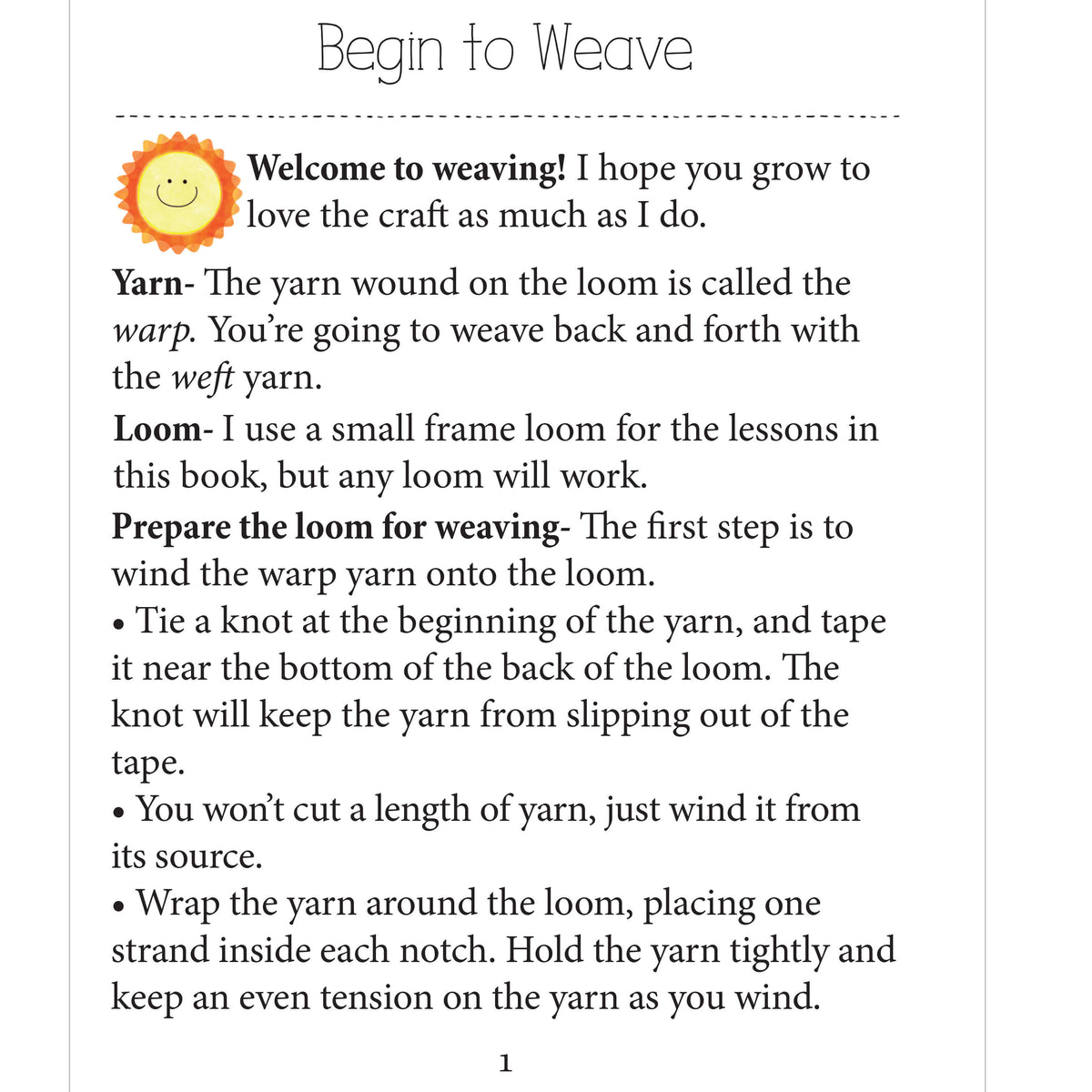 Little Loom Weaving Book