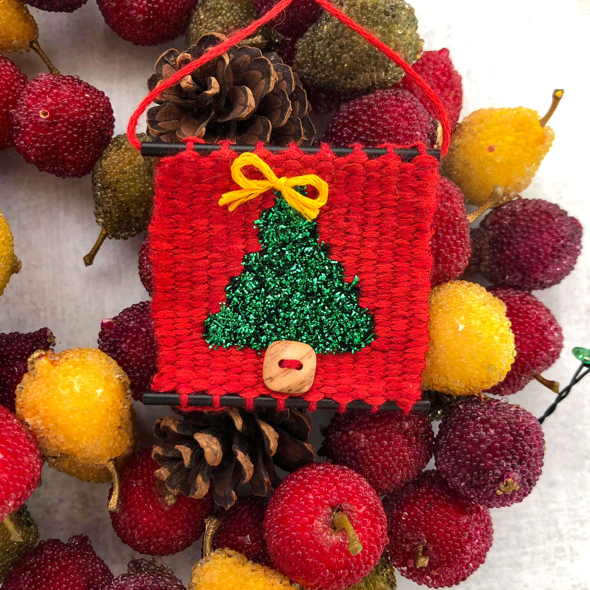 Handwoven Christmas Tree Ornament Kit - without the loom